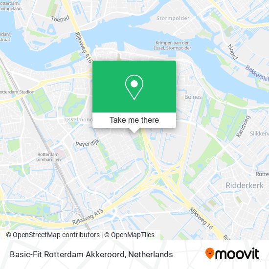 Basic-Fit Rotterdam Akkeroord map