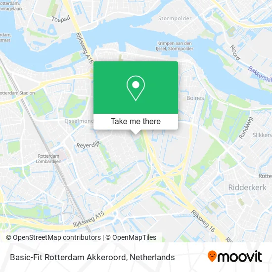 Basic-Fit Rotterdam Akkeroord map