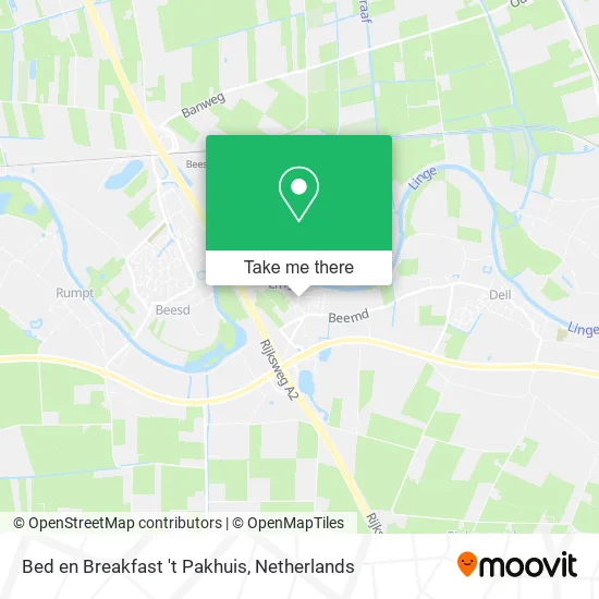 Bed en Breakfast 't Pakhuis map
