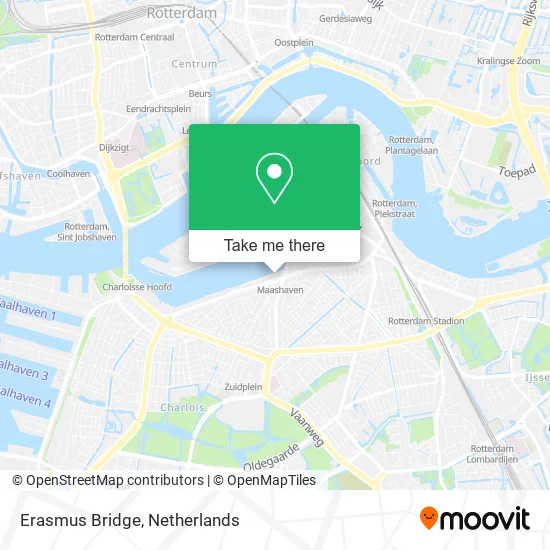 Erasmus Bridge map