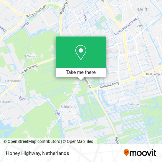 Honey Highway map