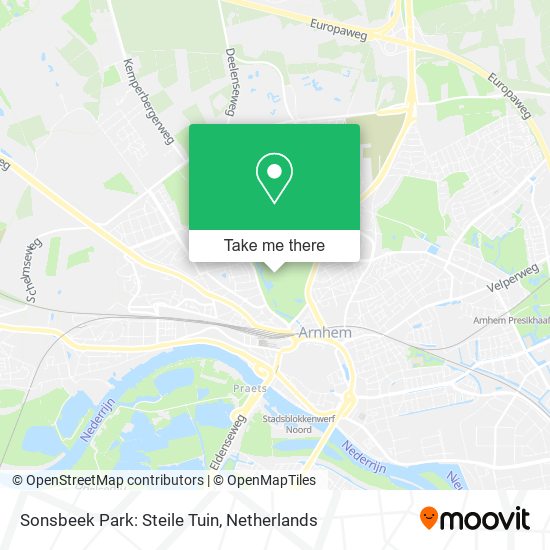 Sonsbeek Park: Steile Tuin Karte