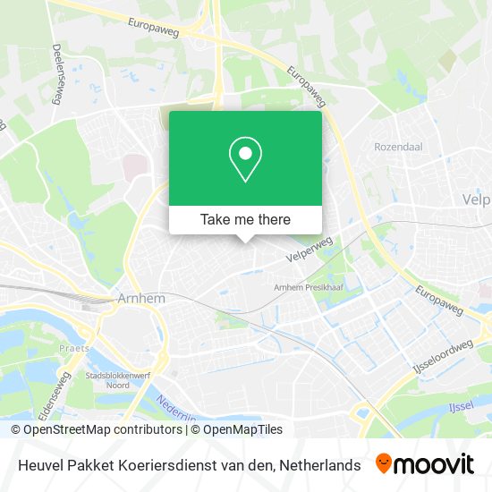 Heuvel Pakket Koeriersdienst van den map