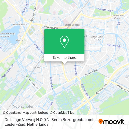De Lange Verweij H.O.D.N. Beren Bezorgrestaurant Leiden-Zuid map
