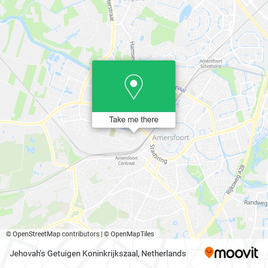 Jehovah's Getuigen Koninkrijkszaal map