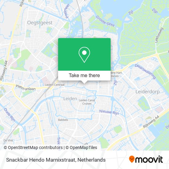 Snackbar Hendo Marnixstraat map