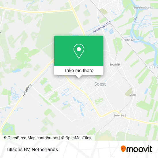 Tillsons BV map
