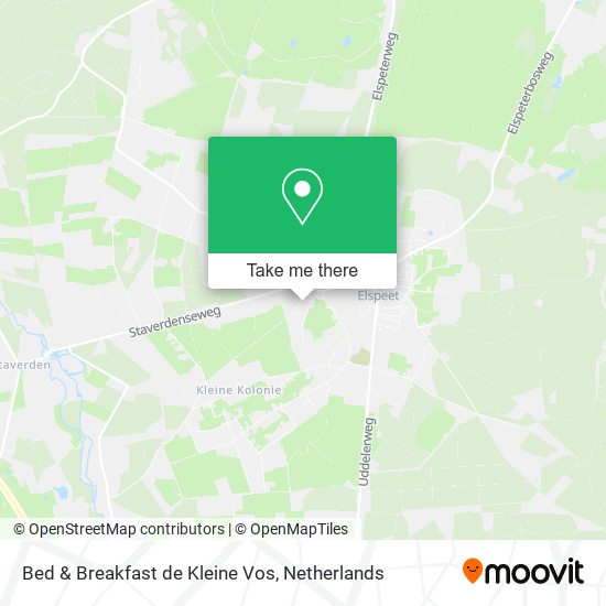 Bed & Breakfast de Kleine Vos Karte