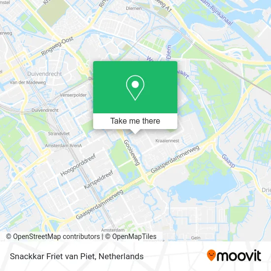 Snackkar Friet van Piet map