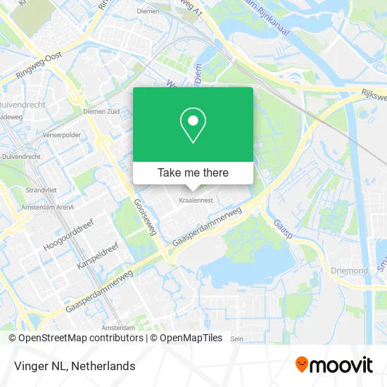 Vinger NL map