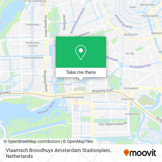 Vlaamsch Broodhuys Amsterdam Stadionplein map