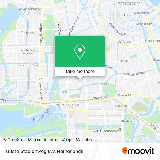 Gusto Stadionweg B.V map