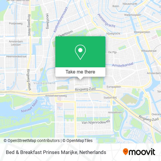 Bed & Breakfast Prinses Marijke map