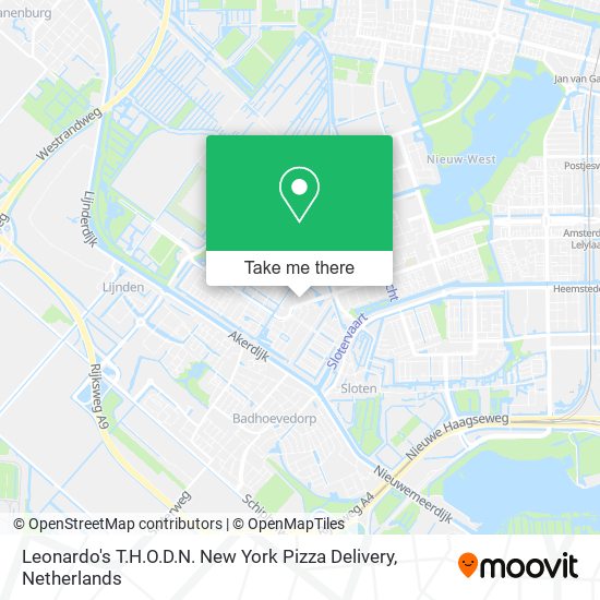 Leonardo's T.H.O.D.N. New York Pizza Delivery map