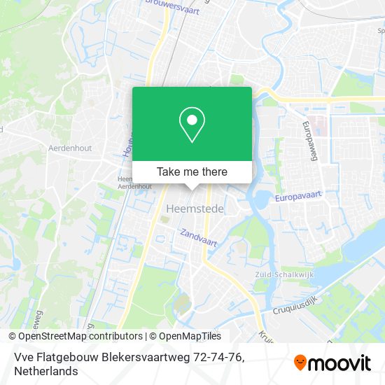 Vve Flatgebouw Blekersvaartweg 72-74-76 map