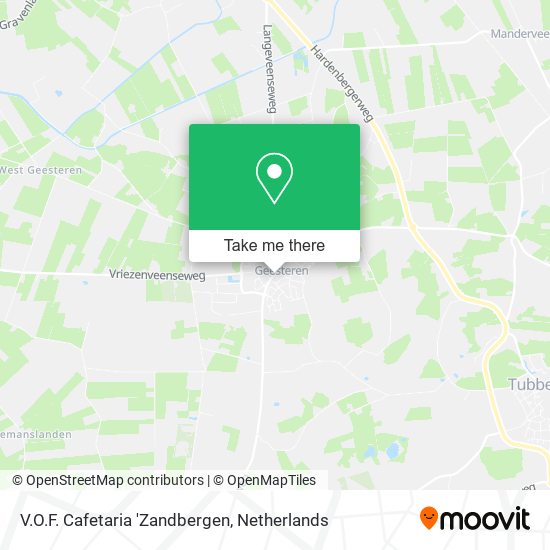 V.O.F. Cafetaria 'Zandbergen map