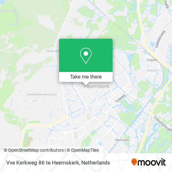 Vve Kerkweg 86 te Heemskerk map