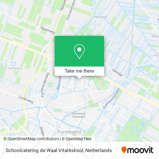 Schoolcatering de Waal Vital4skool map