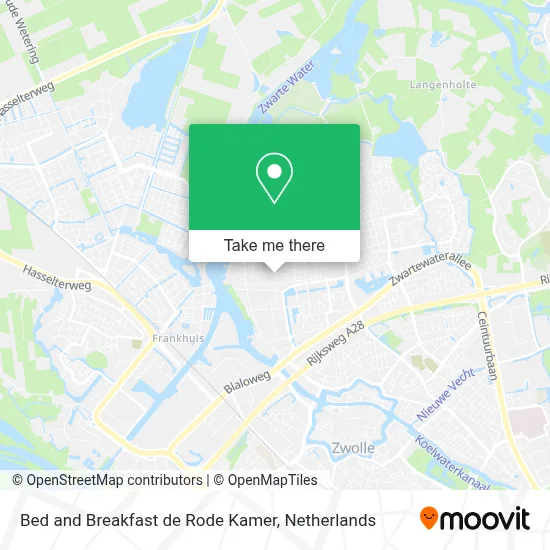 Bed and Breakfast de Rode Kamer map