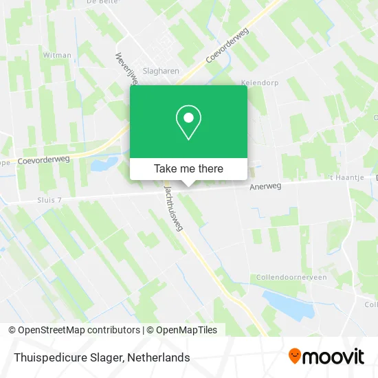 Thuispedicure Slager map