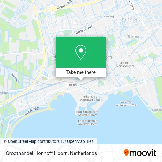 Groothandel Honhoff Hoorn map