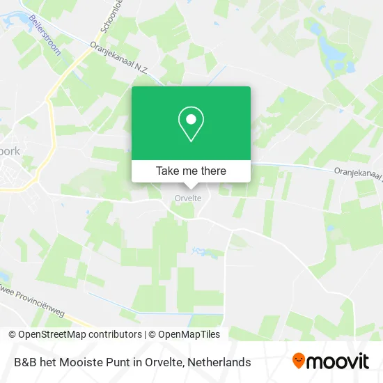 B&B het Mooiste Punt in Orvelte map