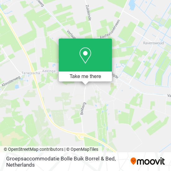 Groepsaccommodatie Bolle Buik Borrel & Bed map