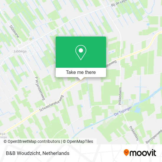 B&B Woudzicht map