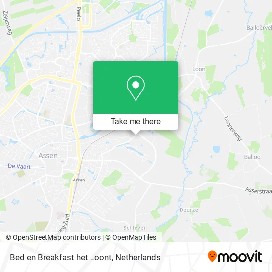 Bed en Breakfast het Loont map