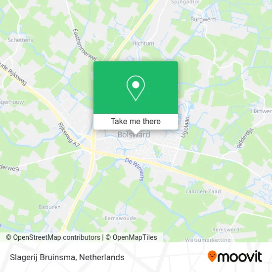 Slagerij Bruinsma map