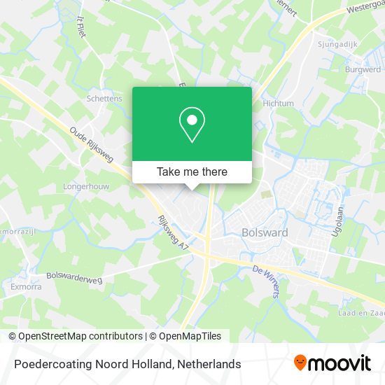 Poedercoating Noord Holland map