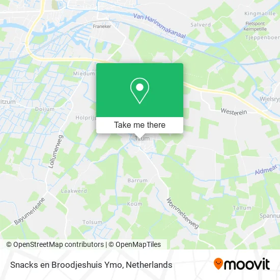 Snacks en Broodjeshuis Ymo map