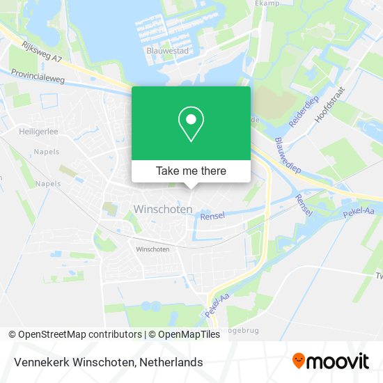 Vennekerk Winschoten map