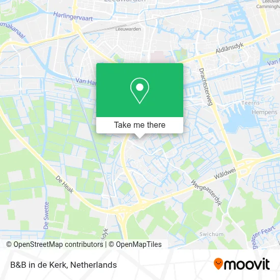 B&B in de Kerk map