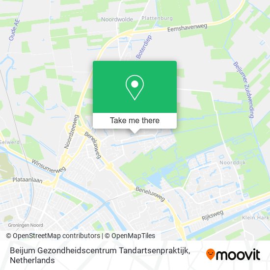 Beijum Gezondheidscentrum Tandartsenpraktijk map