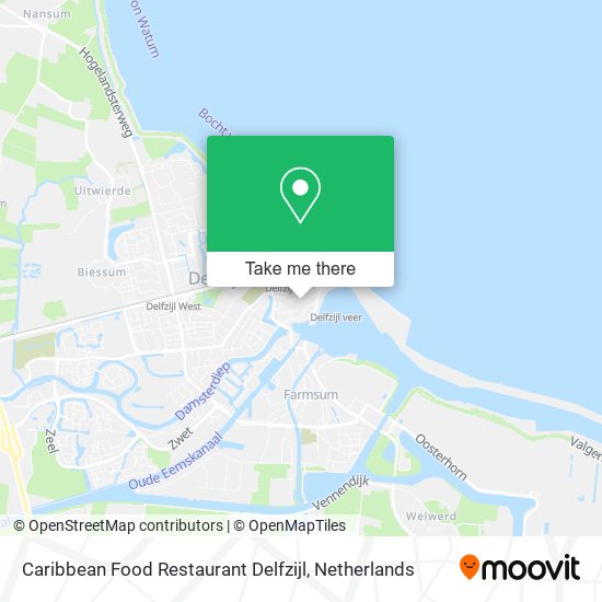Caribbean Food Restaurant Delfzijl map