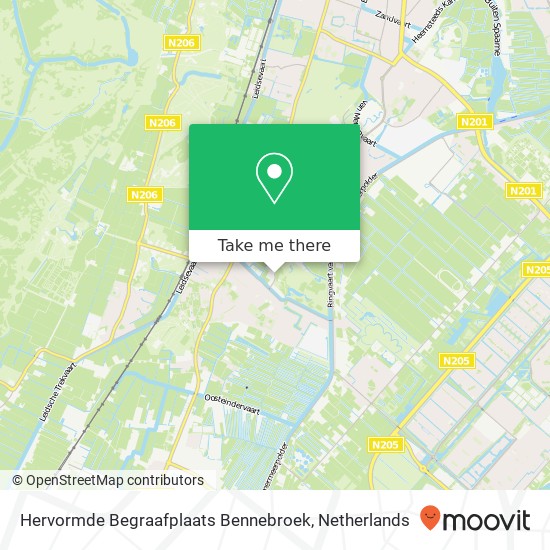 Hervormde Begraafplaats Bennebroek Karte