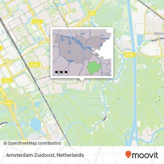 Amsterdam-Zuidoost Karte