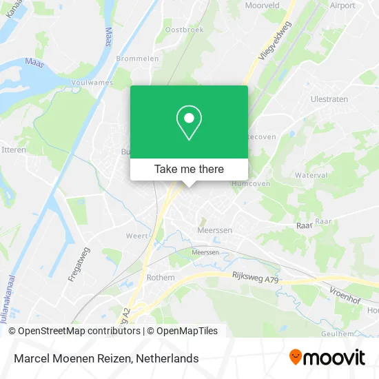 Marcel Moenen Reizen map