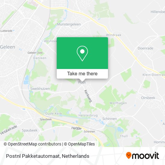 Postnl Pakketautomaat map