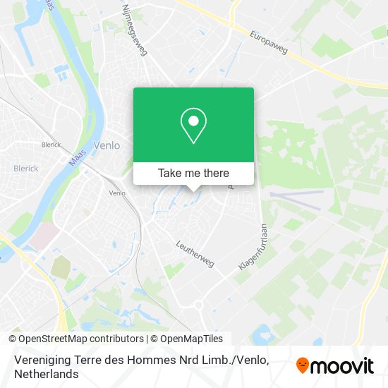 Vereniging Terre des Hommes Nrd Limb. / Venlo map