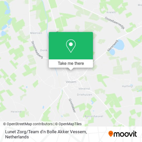 Lunet Zorg / Team d'n Bolle Akker Vessem map
