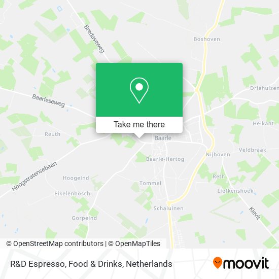 R&D Espresso, Food & Drinks map