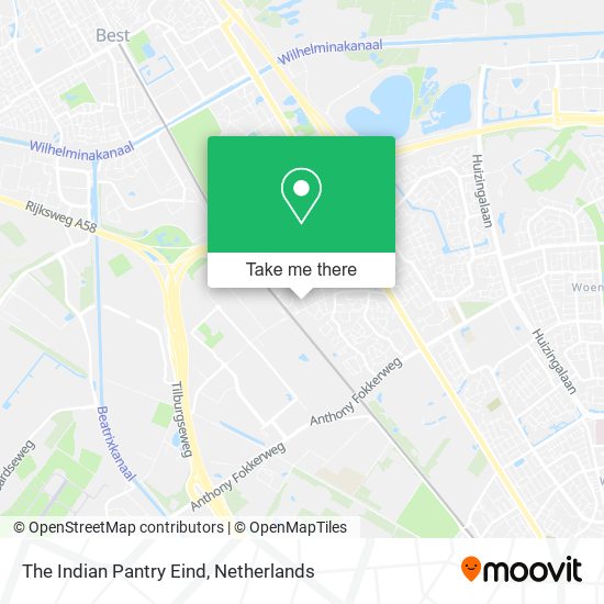 The Indian Pantry Eind map