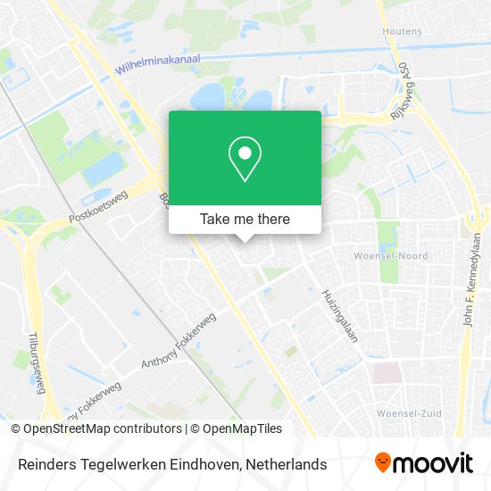 Reinders Tegelwerken Eindhoven map