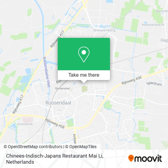 Chinees-Indisch-Japans Restaurant Mai Li map