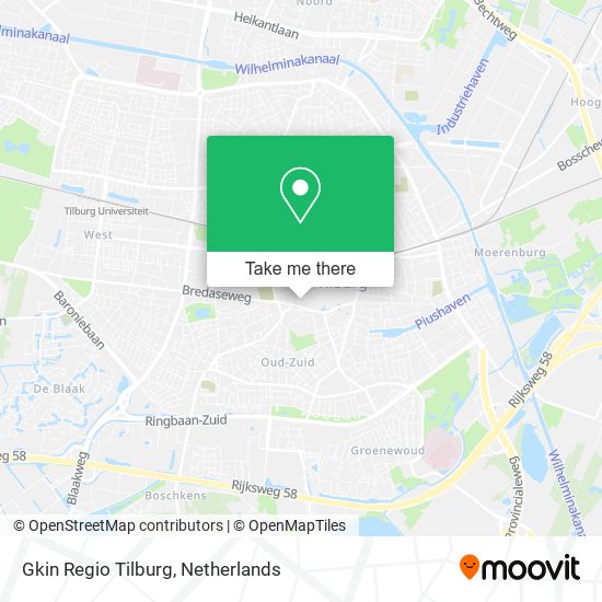 Gkin Regio Tilburg map