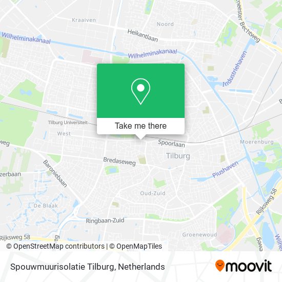 Spouwmuurisolatie Tilburg map