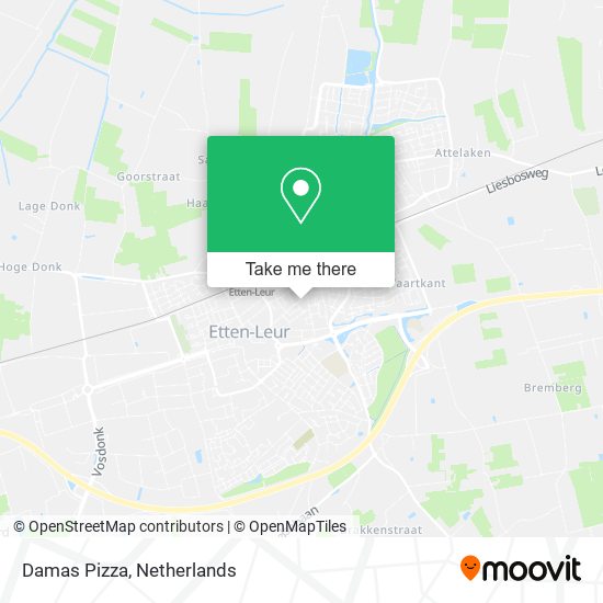 Damas Pizza map