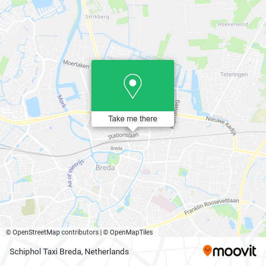 Schiphol Taxi Breda map